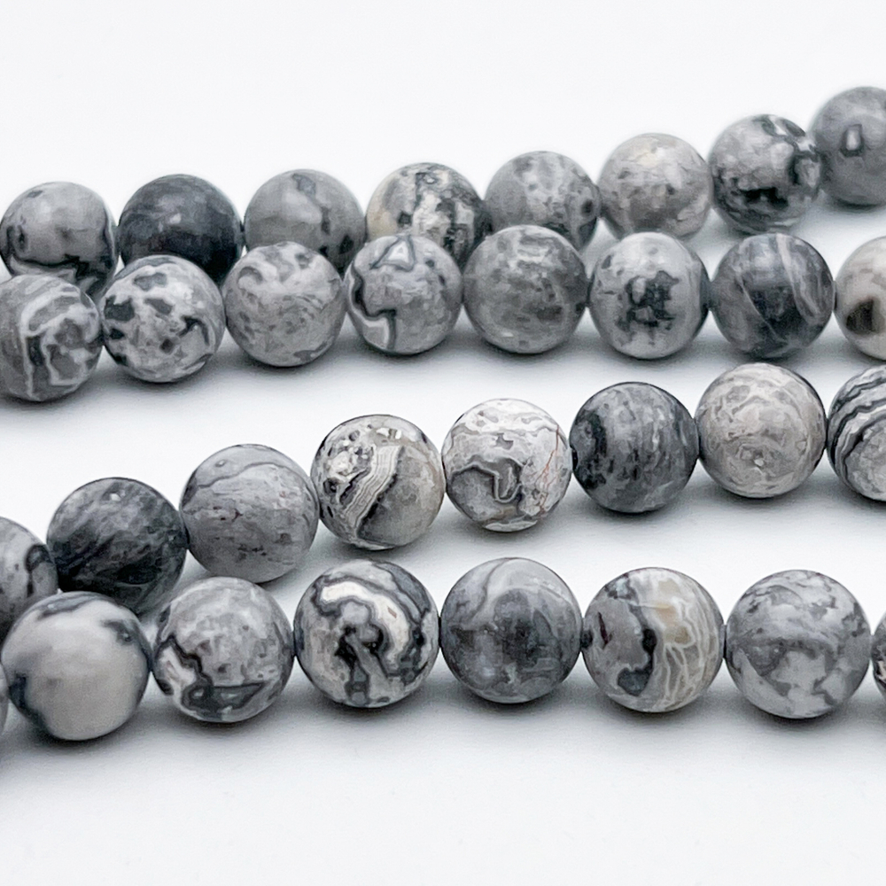 Доломит бусины, диаметр 8,5-8,7 мм, цена за 22-23 шт (1/2 нити)