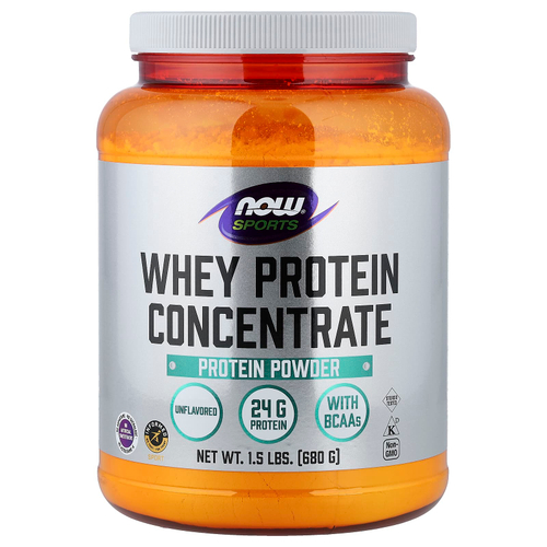 NOW Foods, Sports, концентрат сывороточного протеина, без добавок, 680 г (1,5 фунта)