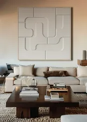 Постер Volumetric 100х100 см, 3D-фактура, бежевый