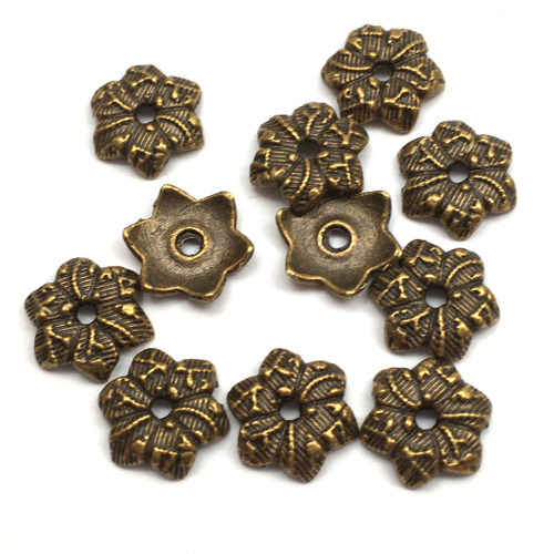 Шапочки "Отпечаток" 9х2 мм (10 шт), под бронзу