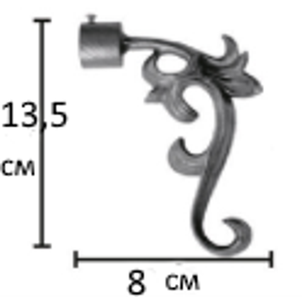 Наконечники "Лиана Ост" кованых карнизов для штор d20 мм, цвет нержавеющая сталь