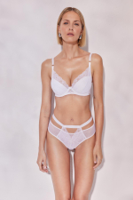 Белые высокие трусики-стринги сложного кроя Glow (Размер: 42) (Цвет: белый)