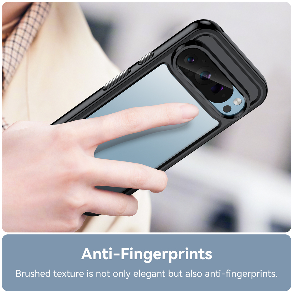 Чехол с мягкими рамками черного цвета для Google Pixel 9 Pro, увеличенные защитные свойства
