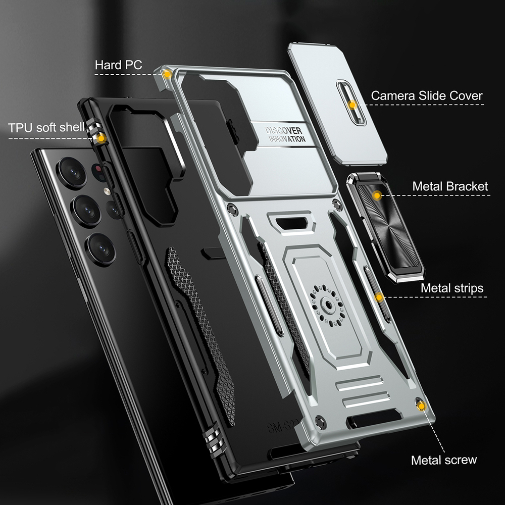 Чехол Safe Case с кольцом и защитой камеры для Samsung Galaxy S25 Ultra