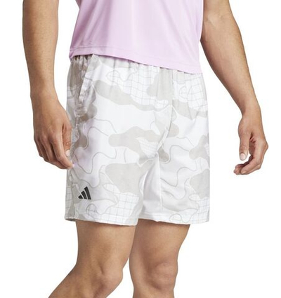 Мужские шорты теннисные Adidas Club Graphic Short - white/grey