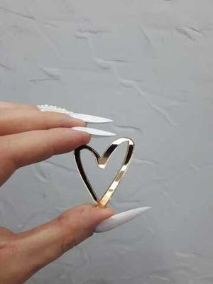 Бирка Сердце 4 см золото