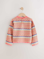 Джемпер вязаный для девочки Next AC6-542, Персиковый, Бежевый