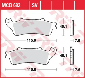 Колодки тормозные дисковые TRW MCB692