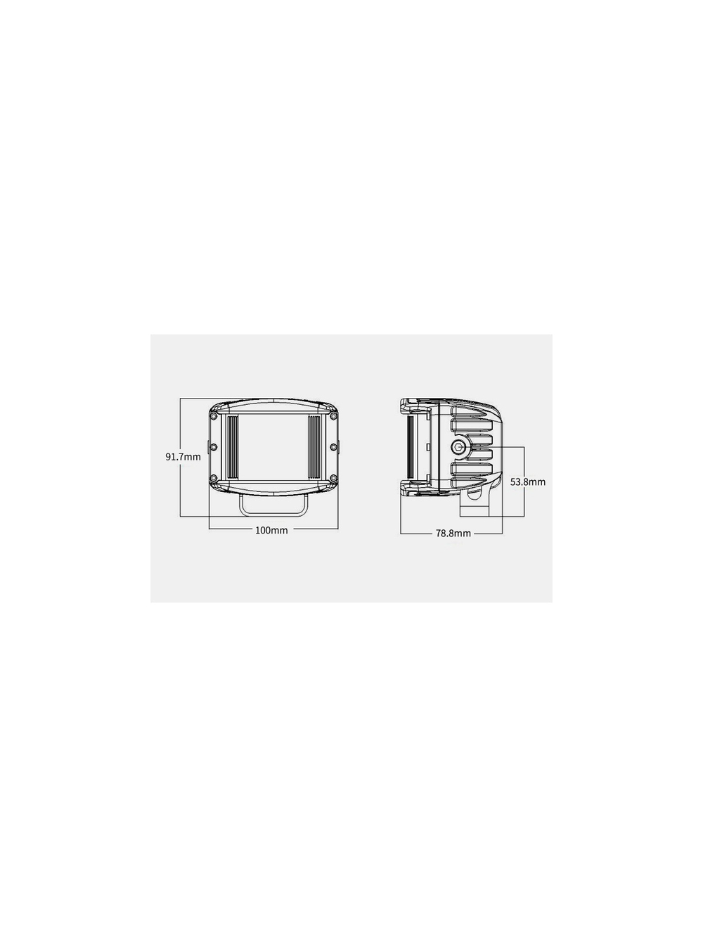 Светодиодные фары дальнего света AURORA 102x76 мм 40W LED