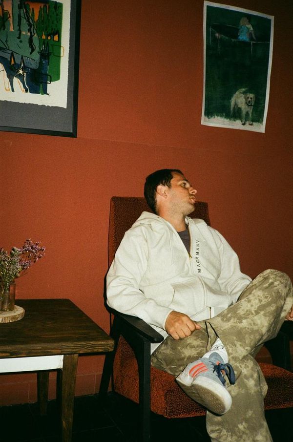 Брюки Canvas tube tie dye хаки - фото 2