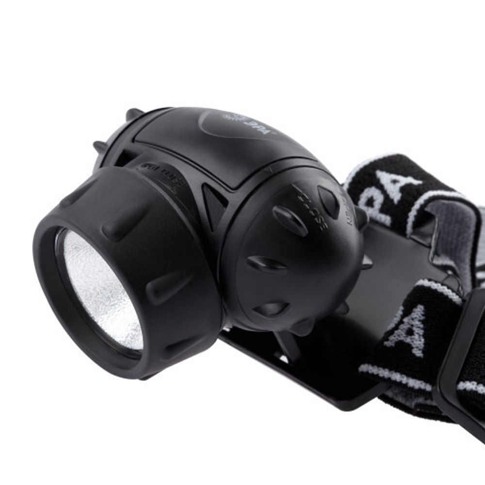 Фонарь налобный светодиодный ЭРА GB-410 на батарейках 3хААА, 3 режима, черный, IP44