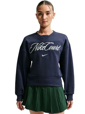Женская Кофта теннисная Nike Court Collection Crew-Neck - midnight navy/sail
