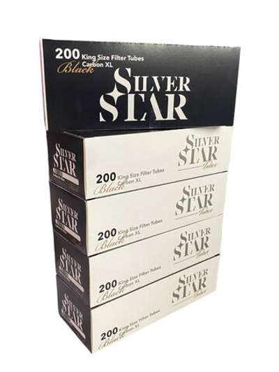 Гильзы для сигарет "Silver Star" Carbon Black Tipping XL 8.1/24мм 5х200шт (Комплект)