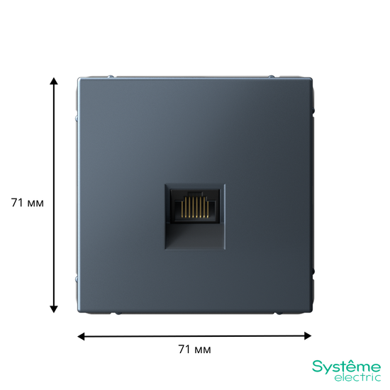 Розетка компьютерная ArtGallery RJ45 кат.6A механизм грифель SE GAL000786