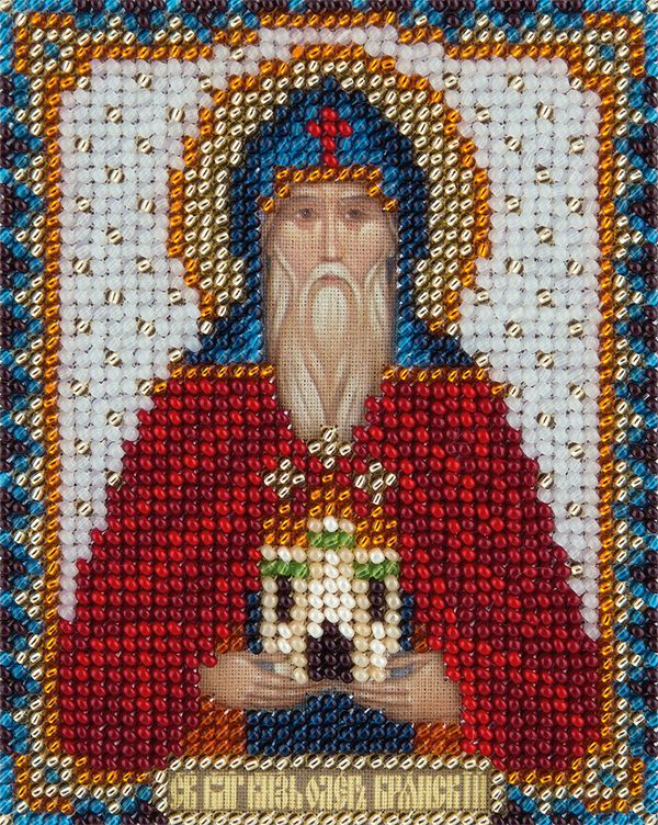 Набор для вышивания бисером Panna, Икона Святого благоверного князя Олега Брянского, 8,5х11 см
