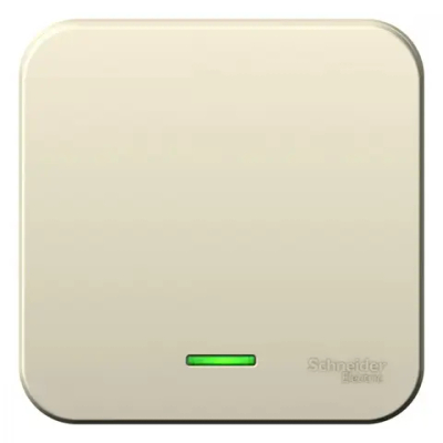 BLANCA О/У 1-клавишный ПЕРЕКЛЮЧАТЕЛЬ (сх.6) с подсветкой, ИЗОЛ.ПЛ, 10А, 250В, МОЛОЧНЫЙ