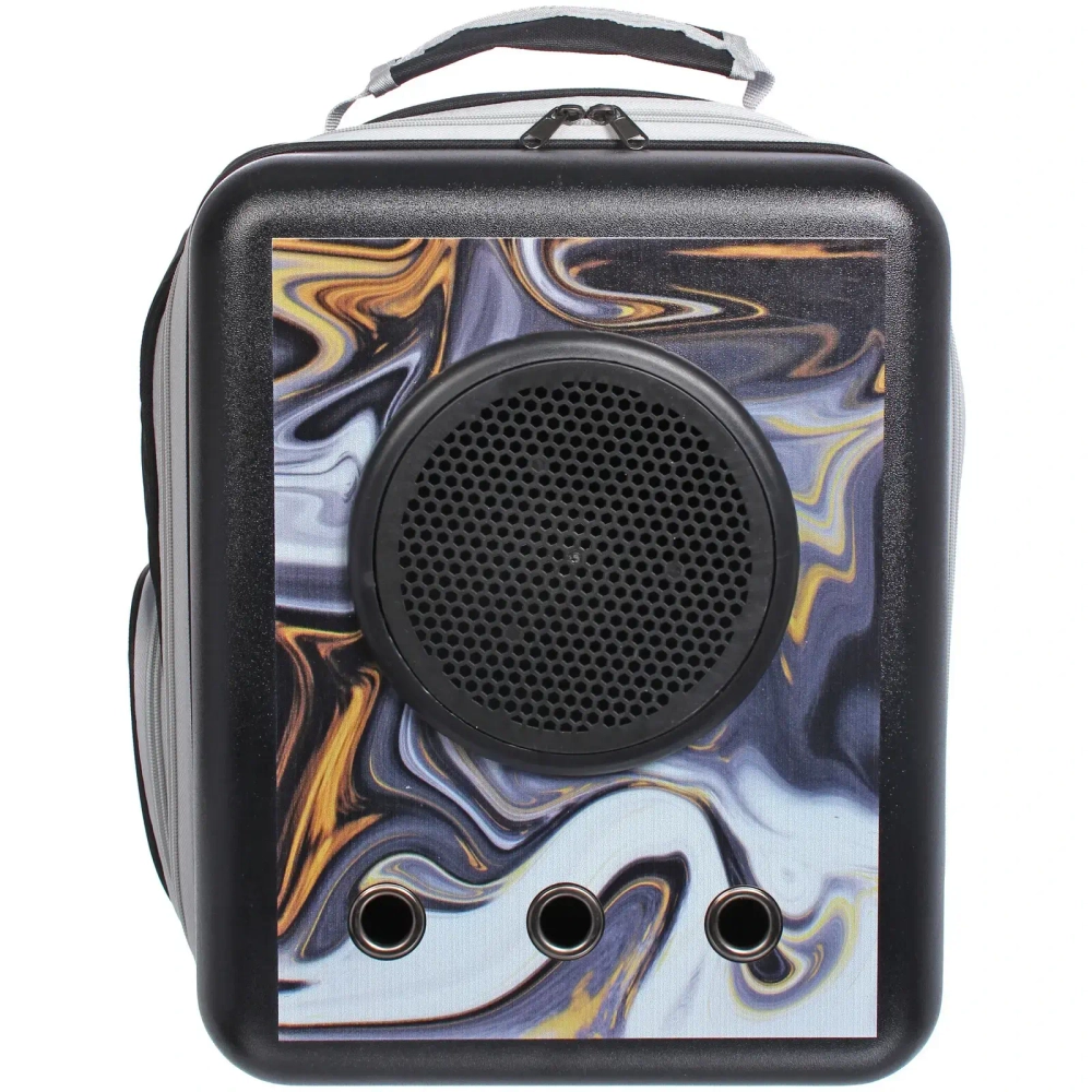 Рюкзак - переноска для животных «СТИЛЬНЫЙ БРО», цвет черный, 32*17*42/до13кг (Пакет и Лейбл)