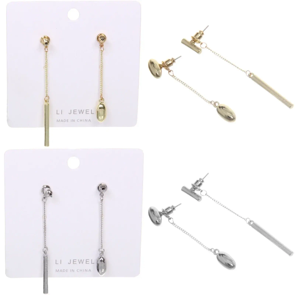 Серьги «ЭЛЛОДИ», винтаж, цвет золото и серебро, 6,4*2см