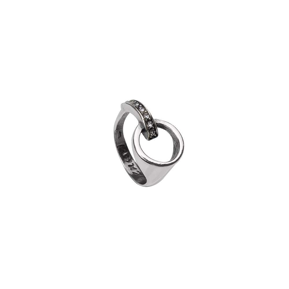 "Вентерна" кольцо в серебряном покрытии из коллекции "Saturnio" от Jenavi