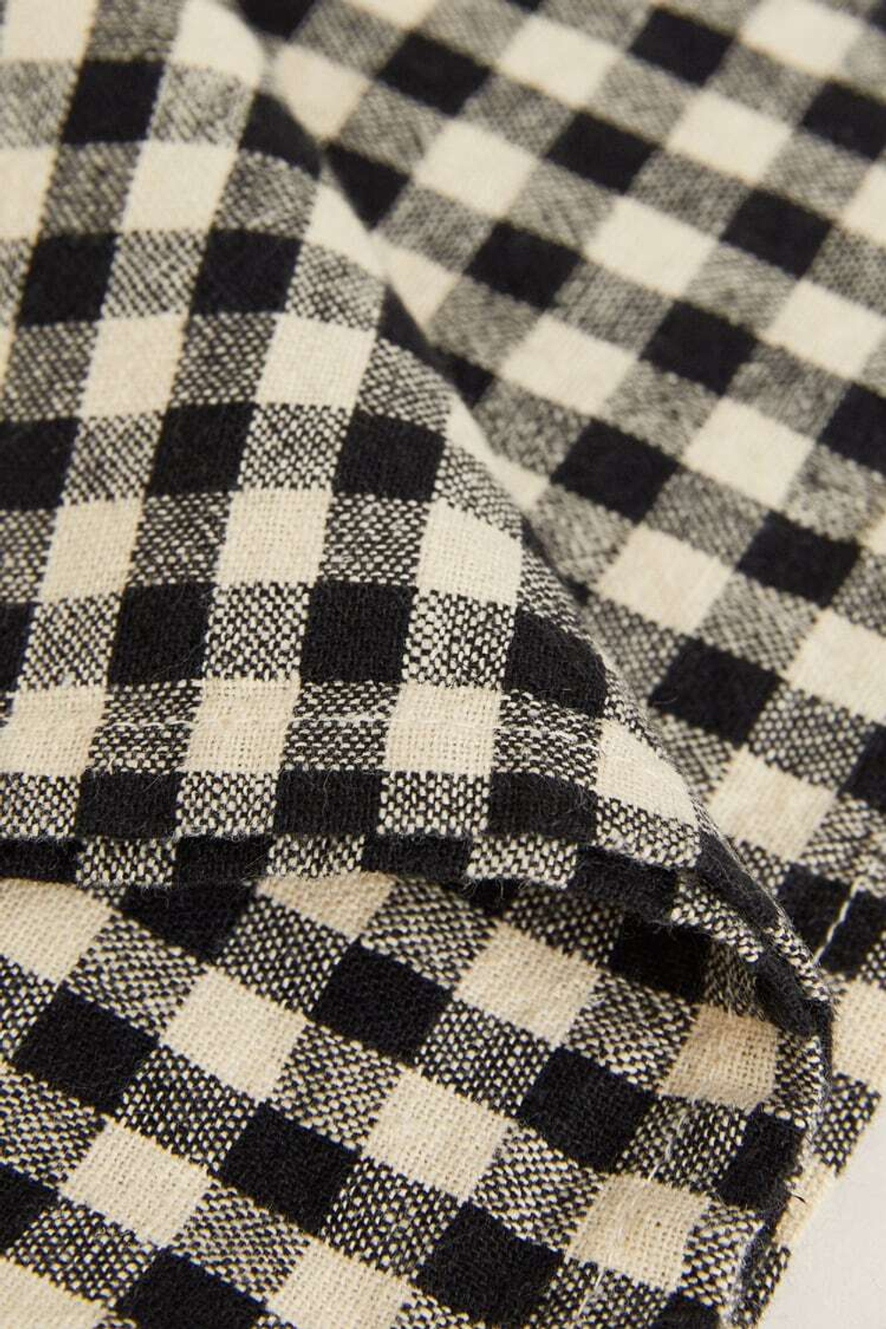 ZARA HOME КЛЕТЧАТАЯ САЛФЕТКА В КЛЕТКУ, ЧЕРНЫЙ