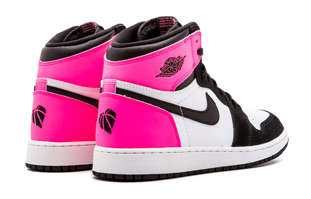 Jordan Air Jordan 1 Retro Valentine's Day Leather High top Basketball Shoes Black Pink Unisex