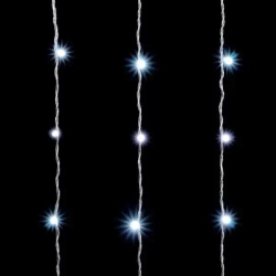 Светодиодный занавес 2*3 м., 600 белых LED ламп, облегченный, прозрачный провод ПВХ, LTC (PCL600NOT-10-2W)