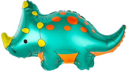 Шар с клапаном (16''/41 см) Мини-фигура, Динозавр Трицератопс, 1 шт. в уп.