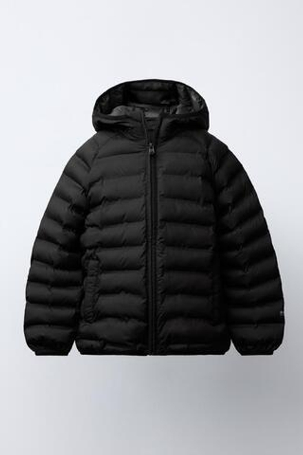 ZARA УЛЬТРАЛЕГКАЯ НЕПРОМОКАЕМАЯ КУРТКА, ЧЕРНЫЙ