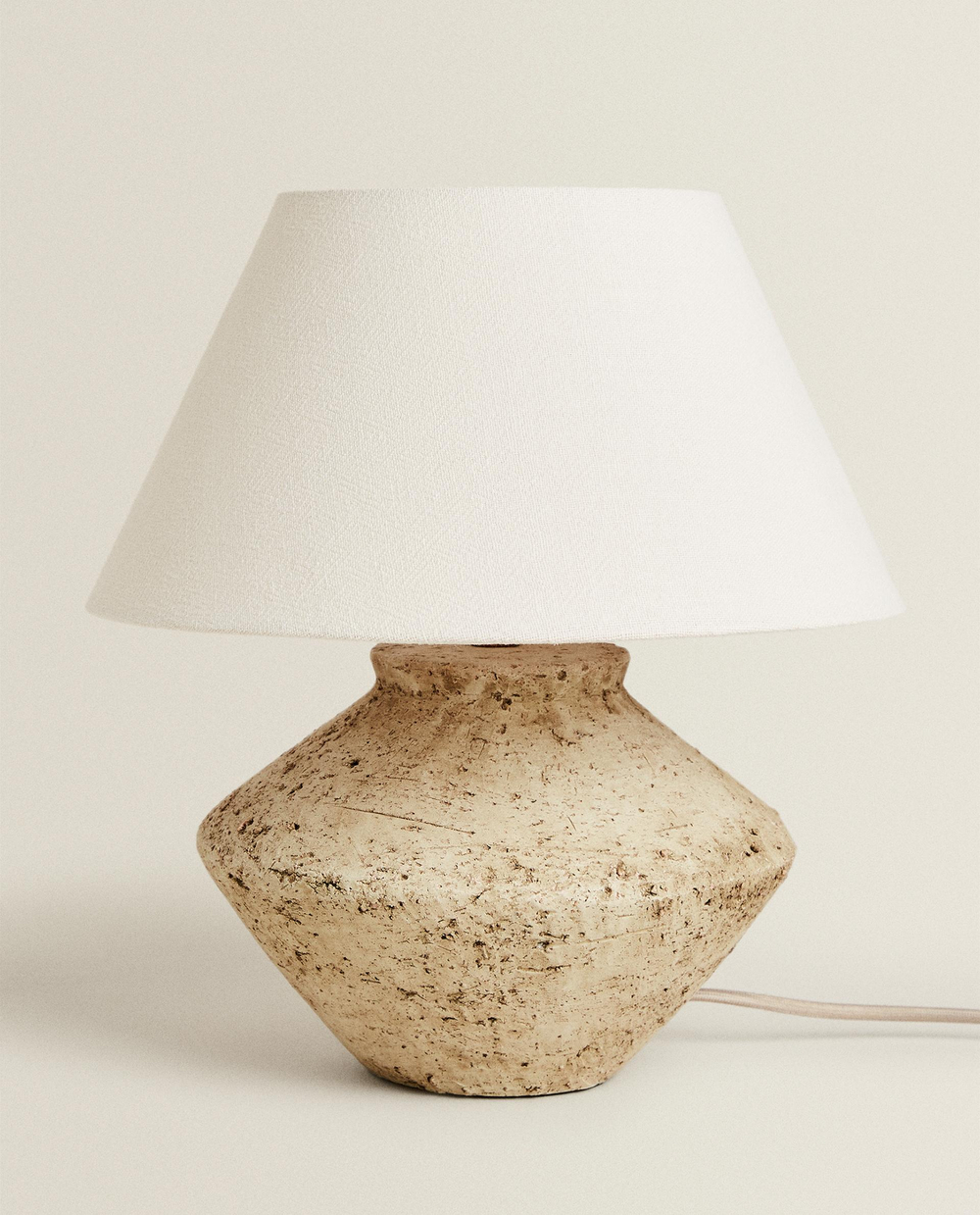 Zara Home Настольная лампа, цвет экрю/белый, 32 см