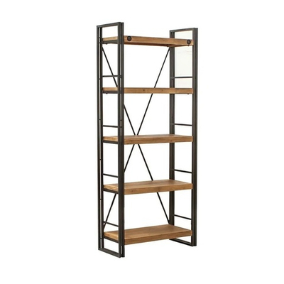 Стеллаж Secret De Maison CITY ( mod. CTY L04-80 ) металл/дерево акация, 80х35х190см, коричневый дым