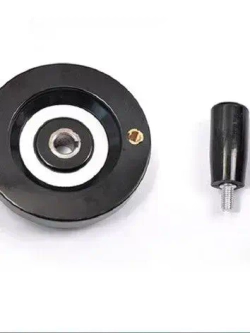 Маховик бакелит 80х10х3мм (Dxdxb) цельнолитой, с ручкой