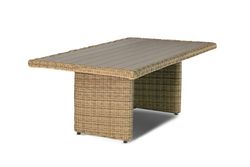 "Бергамо" плетеный обеденный стол, цвет соломенный