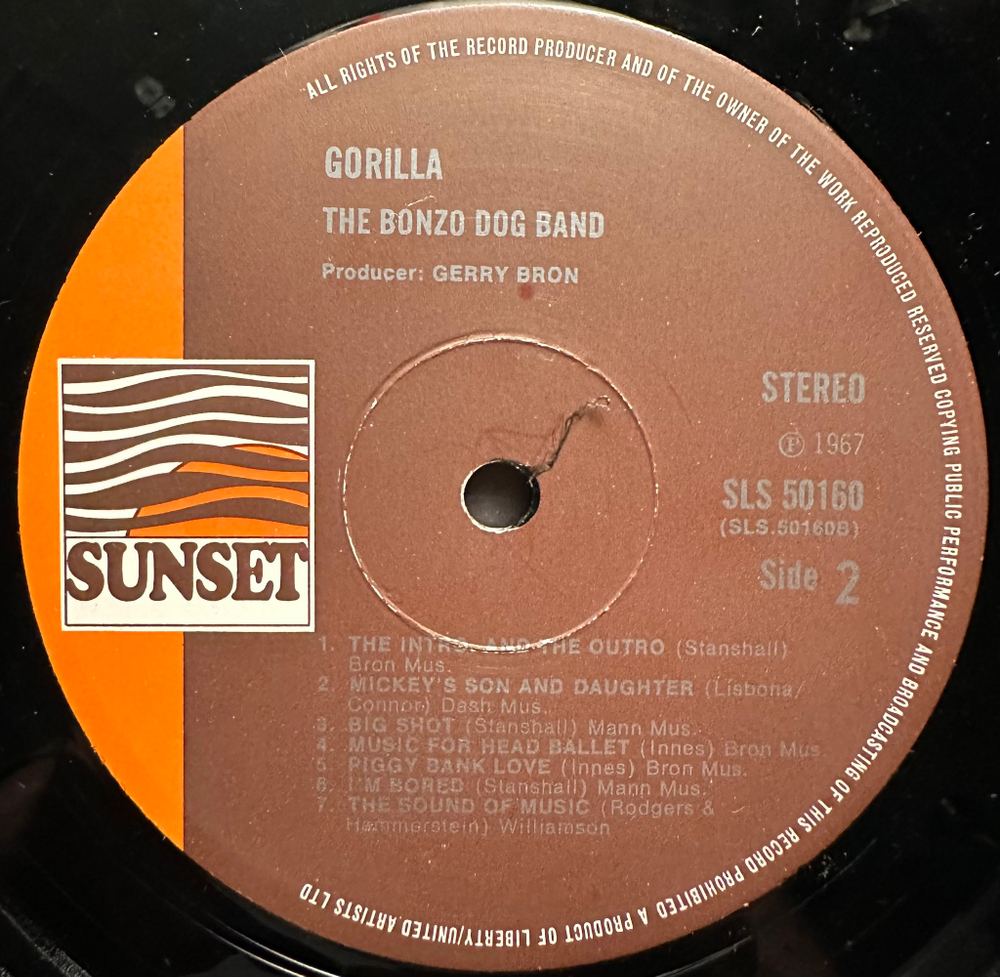 Bonzo Dog Band - Gorilla (Англия 1967г.)