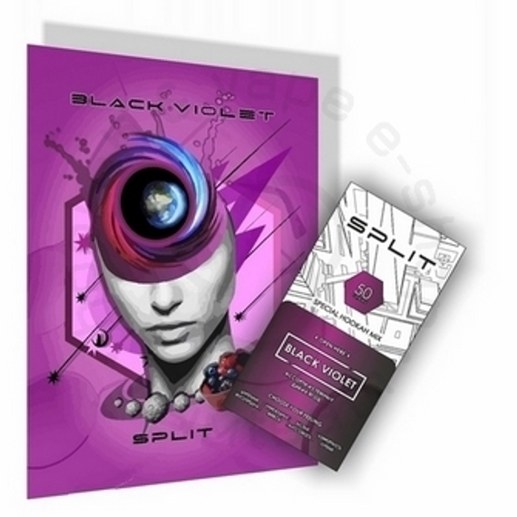 Кальянная смесь на основе чайного листа «SPLIT», вкус &quot;Black Violet&quot;, 50г (М)