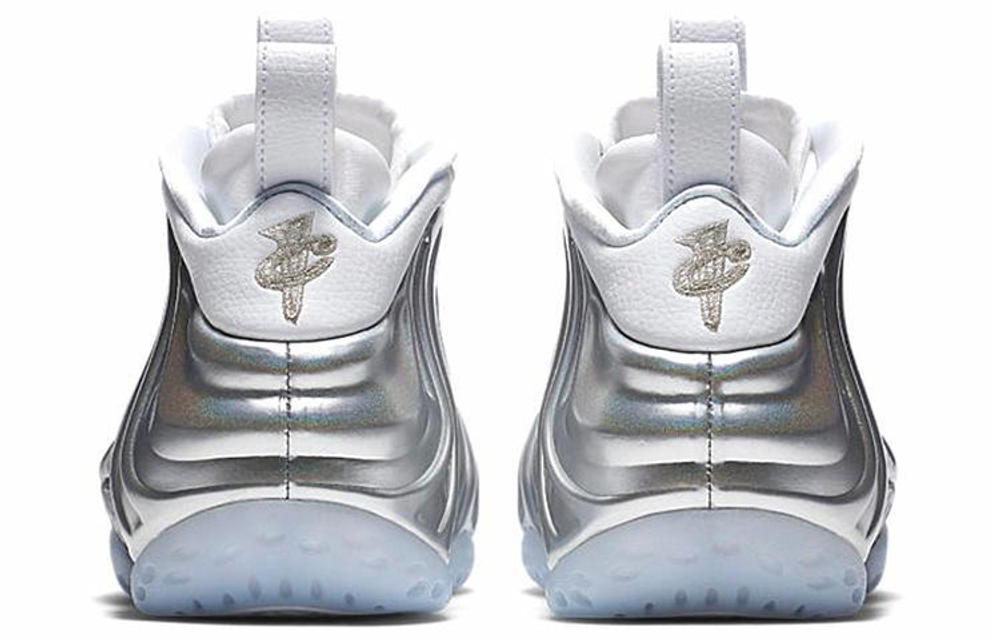 Кроссовки Nike Foamposite One Chrome White (Женская размерная сетка)