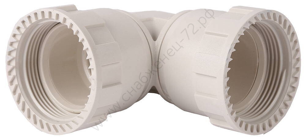 ЗУБР ШиреФит, накидная гайка - накидная гайка 90°, 16 мм, Угловой соединитель (51497-16)