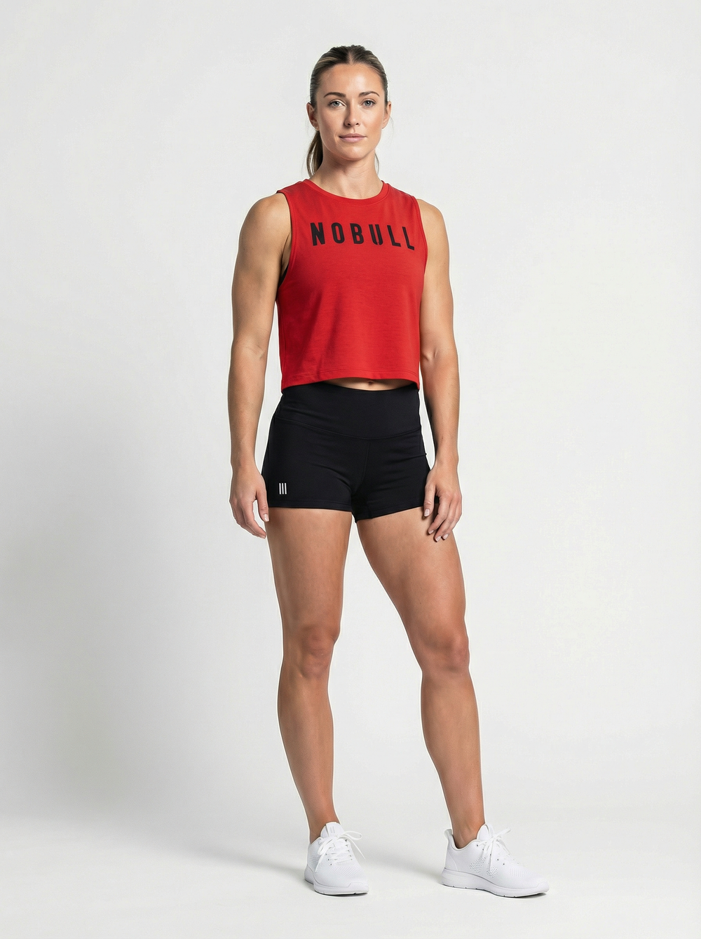 Майка NOBULL красная с черной надписью