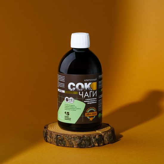 Сок Чаги клеточный с пихтой и зверобоем