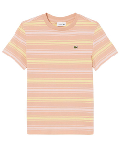 Детская теннисная футболка Lacoste Boys Contrast Stripe Cotton