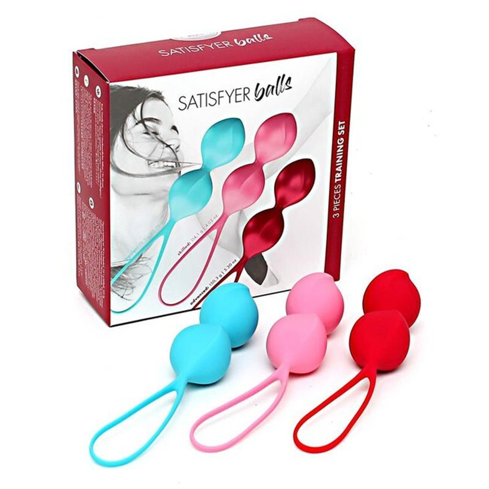 Классические двойные вагинальные шарики Satisfyer Balls (Цвет: мультиколор)