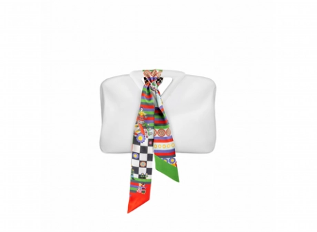 Шелковый твилли шарф Mollen Веселый круговорот