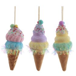 GAEM Изделие декоративное подвесное "Мороженое", L7 W7 H15 см, 3в.