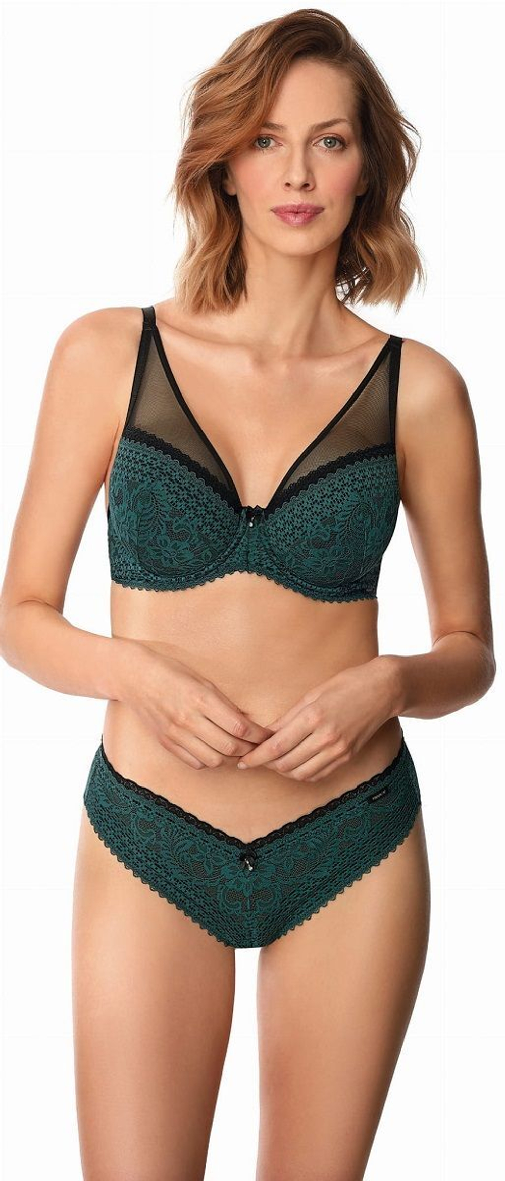 Трусики-бразилиана Xena (Размер: S) (Цвет: изумрудный)