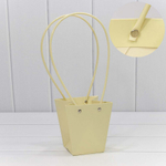 Пакет подарочный 12.5х12х8см Ваза для цветов (Бежевый)