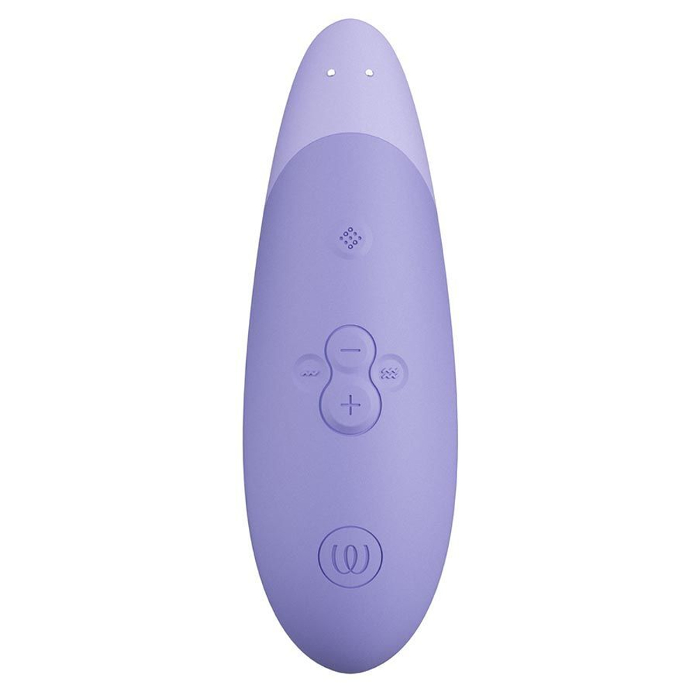 Сиреневый бесконтактный клиторальный стимулятор Womanizer Enhance с вибрацией