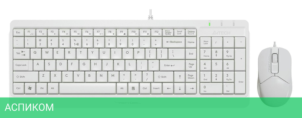 Набор периферии A4Tech Fstyler F1512 White