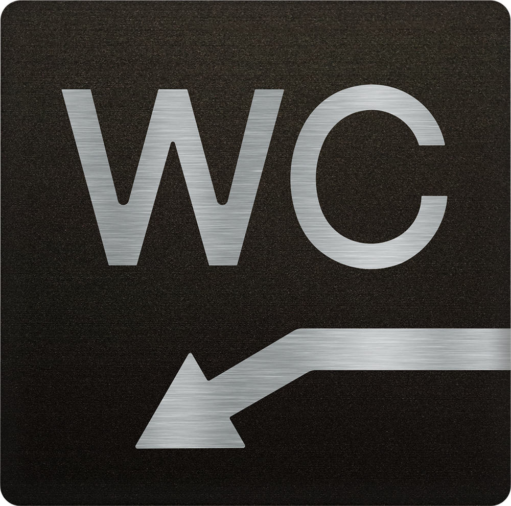 Туалет, WC, налево/вниз