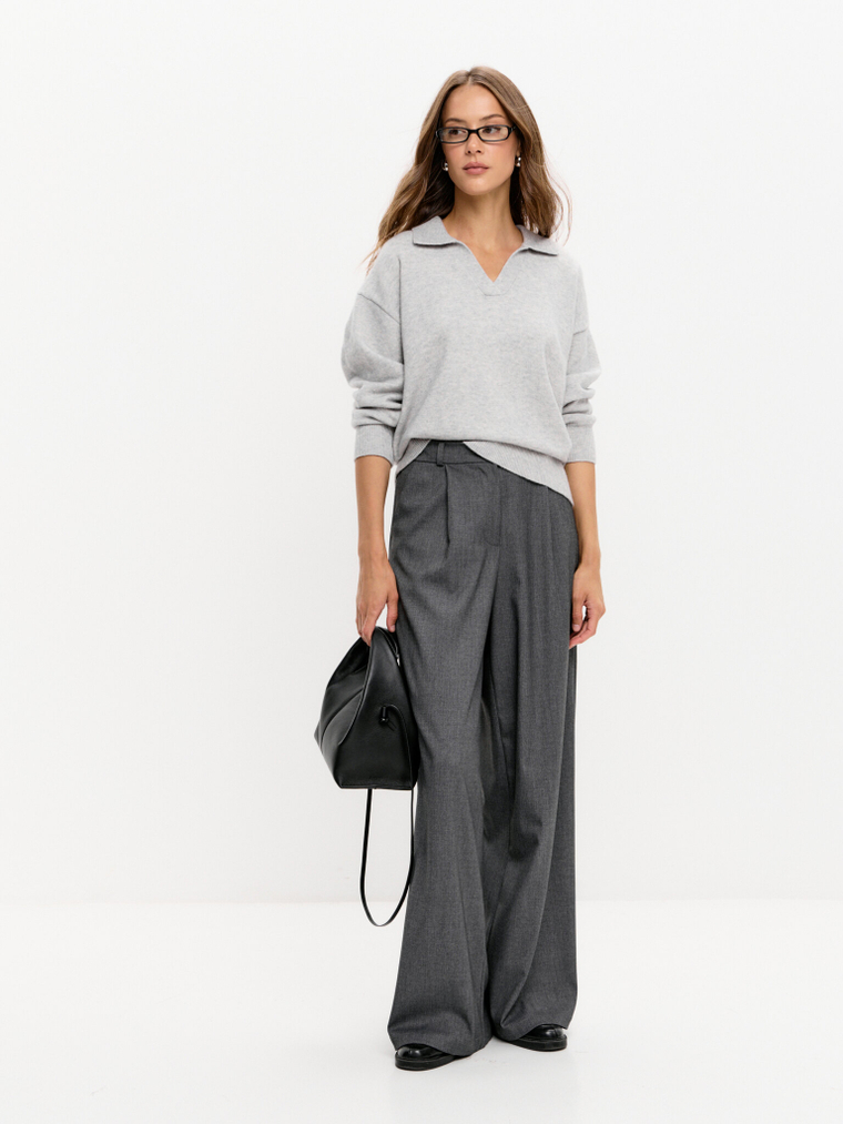 Джемпер с воротником поло