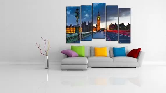 Модульная картина "Ночной Биг-Бен"