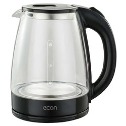 Чайник электрический Econ, ECO-1845KE, 1.8 л, 1500 Вт, ск нагр элем, стекло